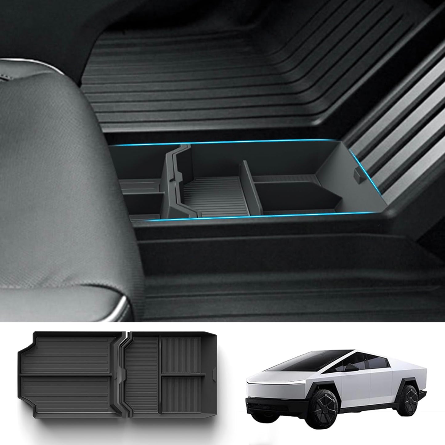 Cybertruck Central Control Floor Storage Box Tray