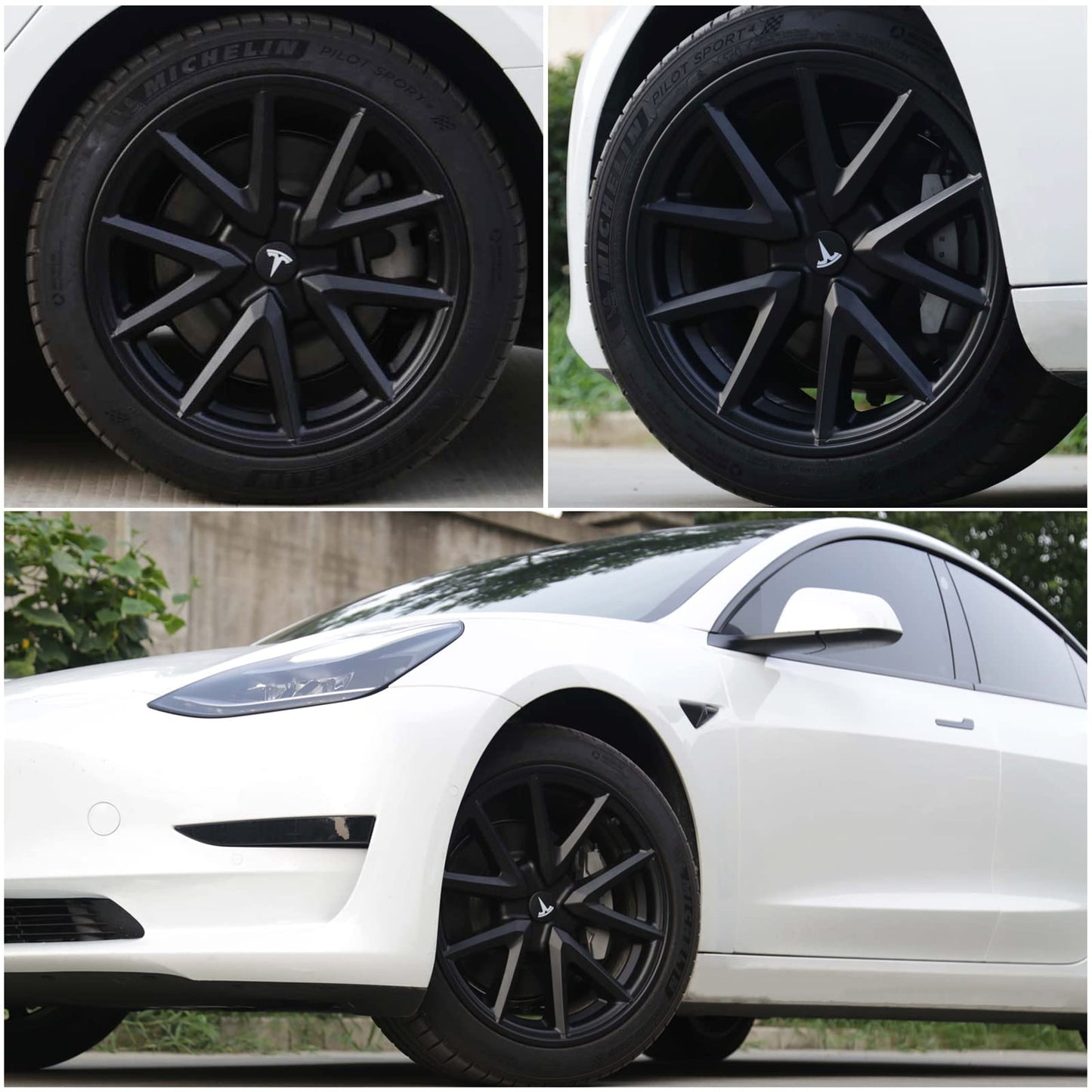 Evtesparts 18-Inch Aero Wheel Covers Hubcap For Model 3 2017-2023