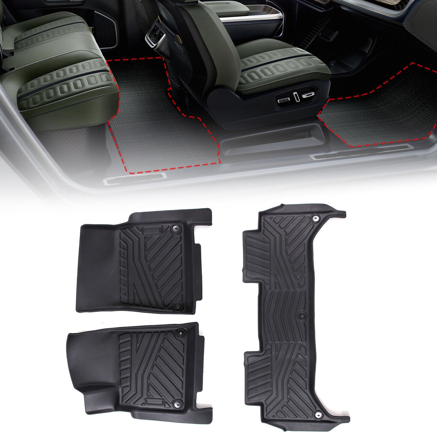 2022-2023 Rivian R1T All Weather Floor Mats Liners