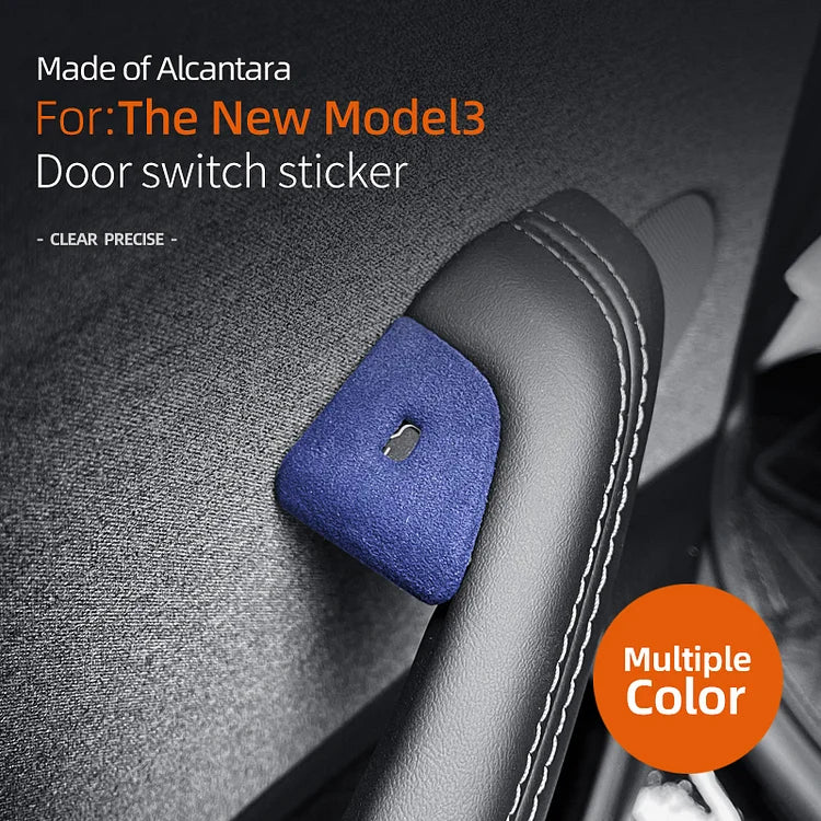 Evtesparts Alcantara Inside Door Switch Trim For Tesla Model 3 Highland 2023+