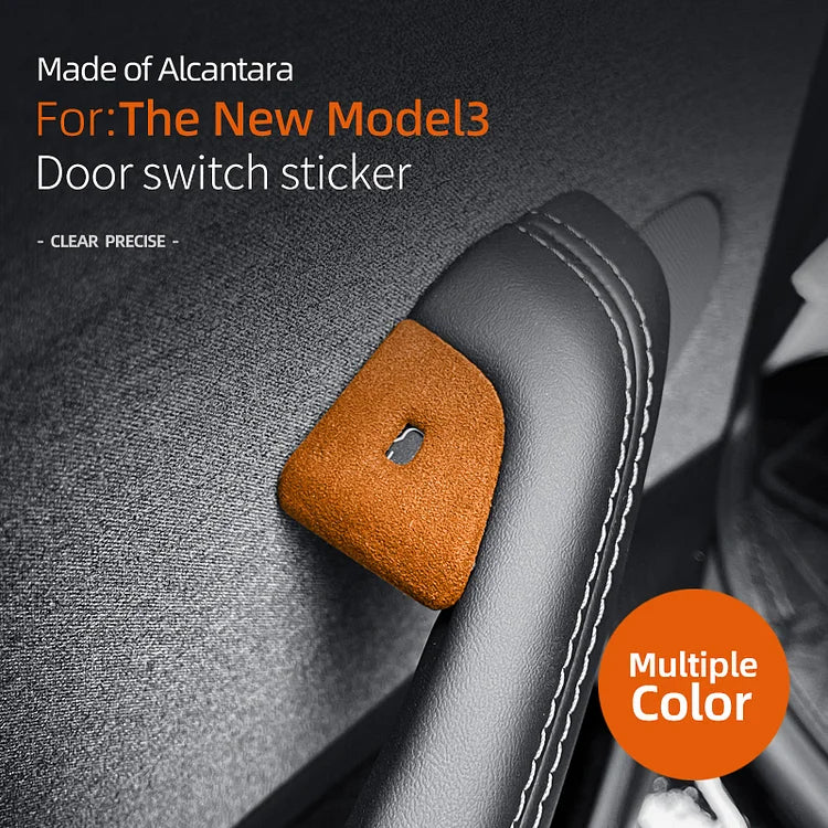 Evtesparts Alcantara Inside Door Switch Trim For Tesla Model 3 Highland 2023+