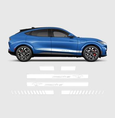 For Ford Mustang Mach-E Side Skirt Stripes Stickers