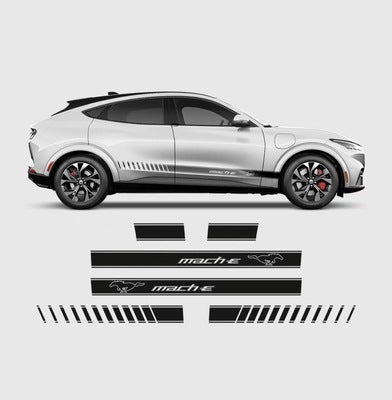 For Ford Mustang Mach-E Side Skirt Stripes Stickers