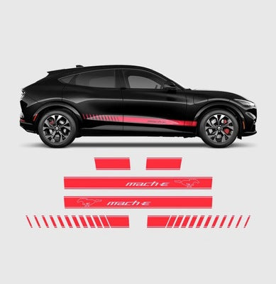 For Ford Mustang Mach-E Side Skirt Stripes Stickers