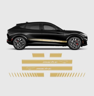 For Ford Mustang Mach-E Side Skirt Stripes Stickers