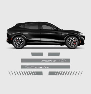 For Ford Mustang Mach-E Side Skirt Stripes Stickers