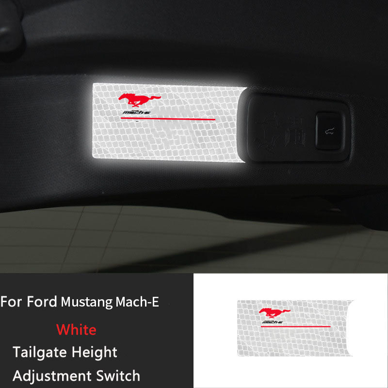 Mach-E Car Door Reflective Warning Stickers Tailgate Switch Luminous Stickers For Ford Mustang