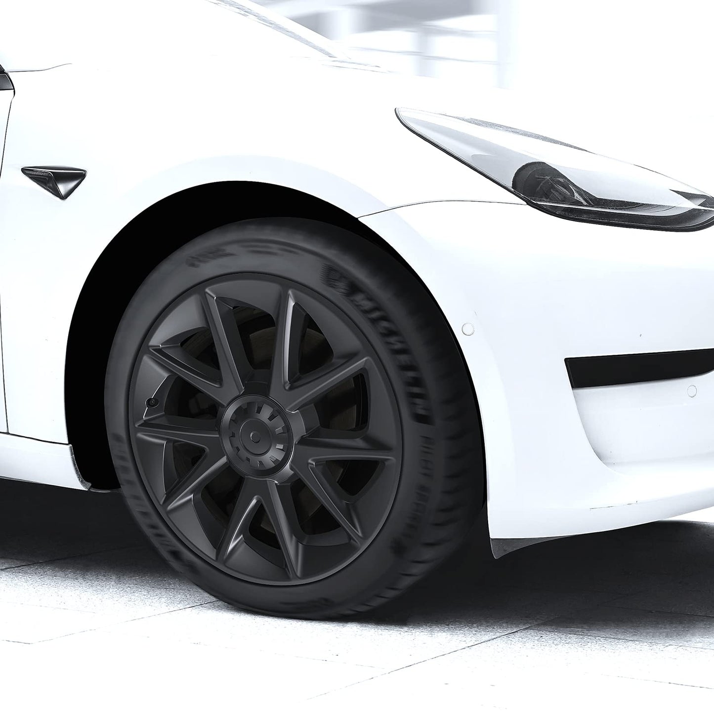 Evtesparts Model 3 18" Areo Wheel Cover Blade Style Hubcaps