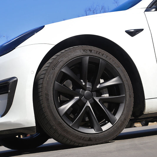 Evtesparts 18-Inch Model 3 Areo Wheel Covers Matte Black Hub Caps Replacement