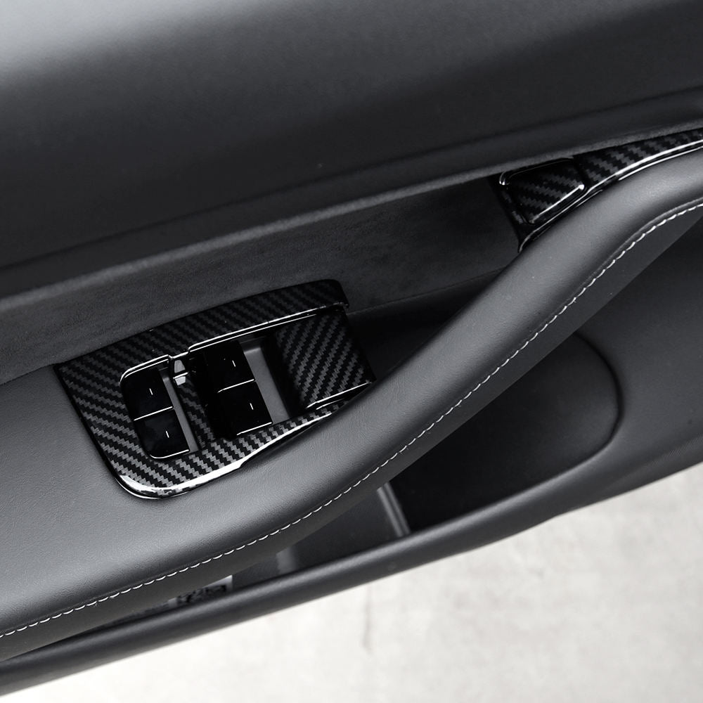 Tesla Model 3 Door Lock Switch Window Lift Button Trim Sticker