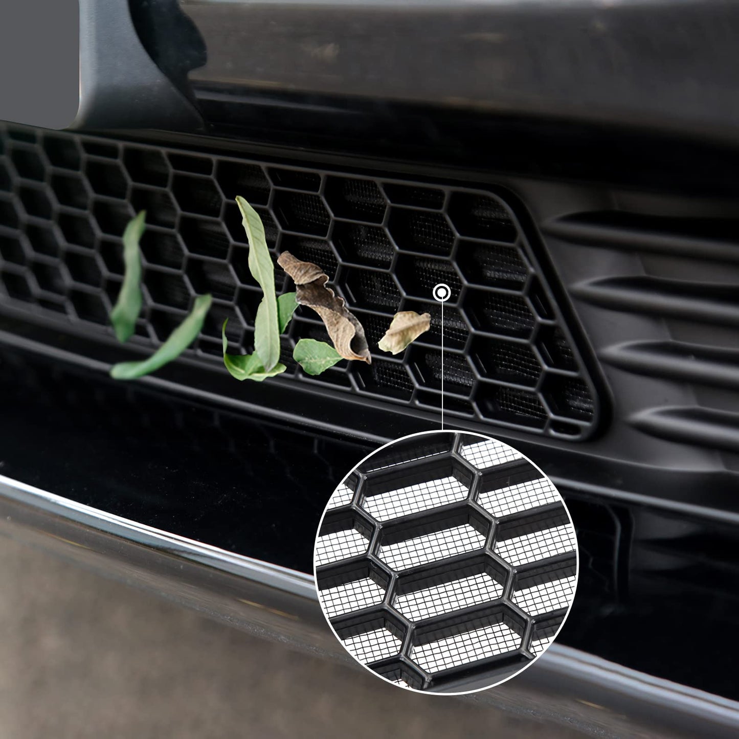 Evtesparts Model 3/Y Front Grille Mesh Insert Net Radiator Cover (2Pcs)