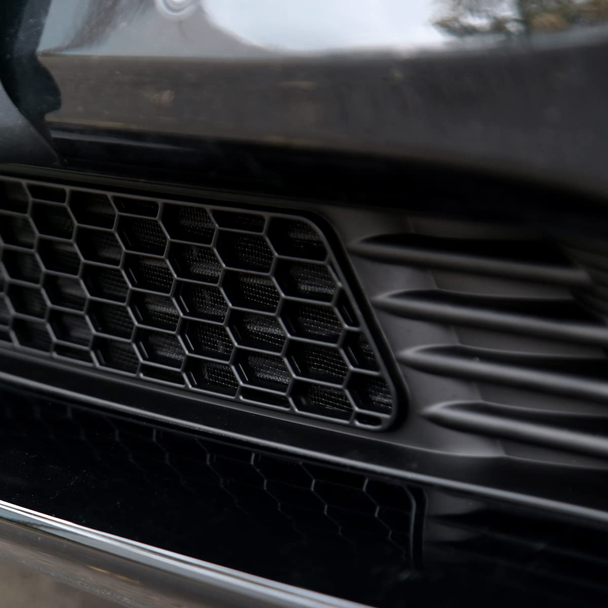 Evtesparts Model 3/Y Front Grille Mesh Insert Net Radiator Cover (2Pcs)