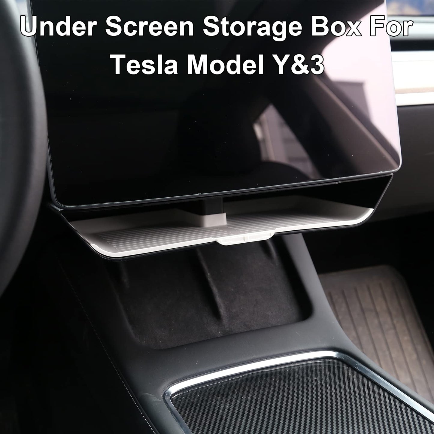 Evtesparts Model 3/Y Under Screen Storage Tray Center Console Organizer