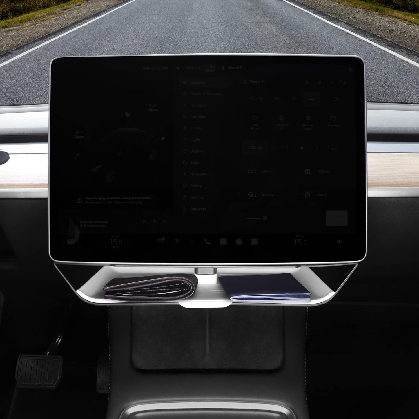 Evtesparts Model 3/Y Under Screen Storage Tray Center Console Organizer