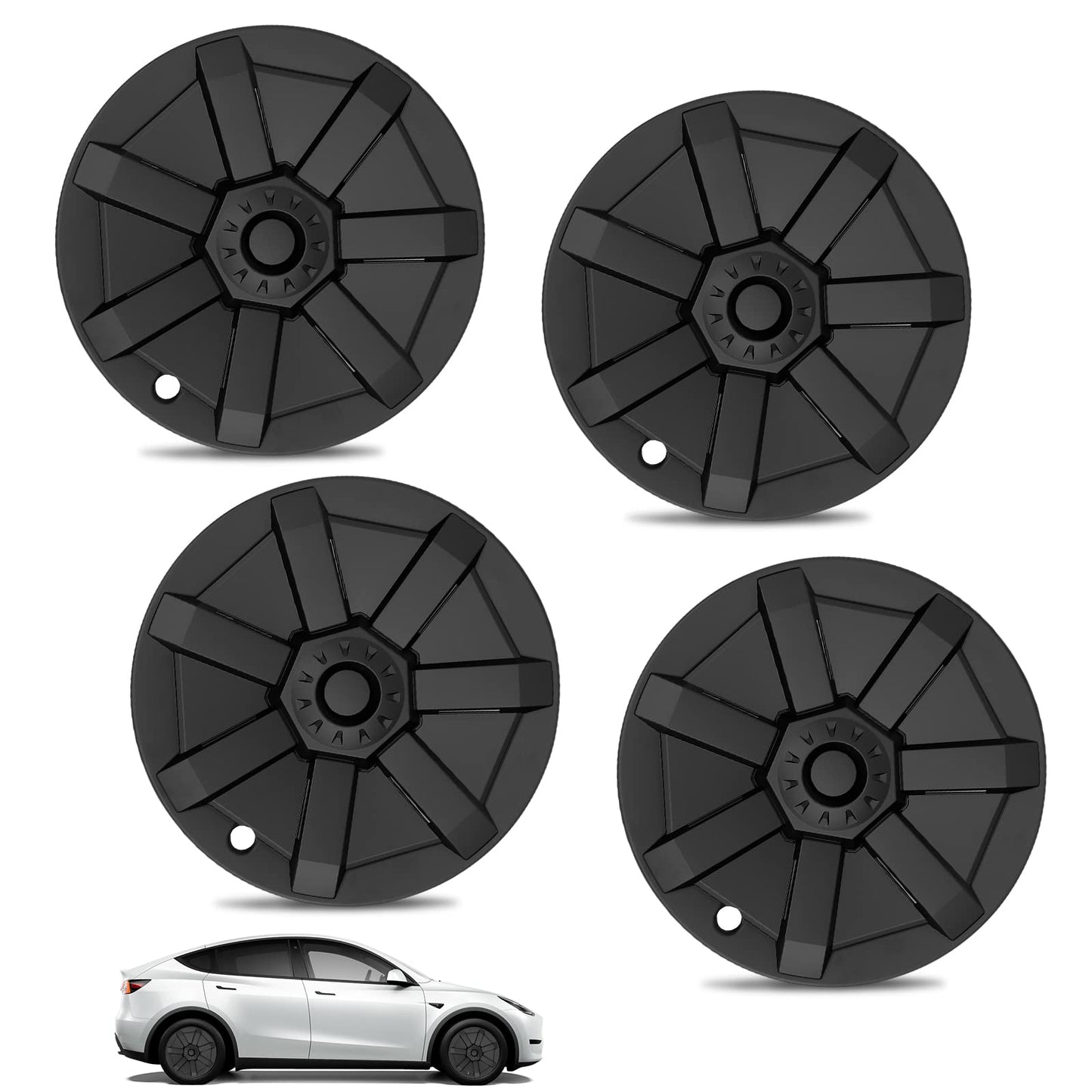 Evtesparts Model Y 19" Wheel Covers Cybertruck Style Hubcaps (Set of 4)