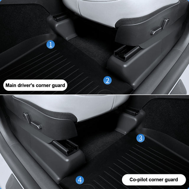 Evtesparts Model Y Seat Slide Rail Covers Seat Corner Guard Protector (7Pcs)