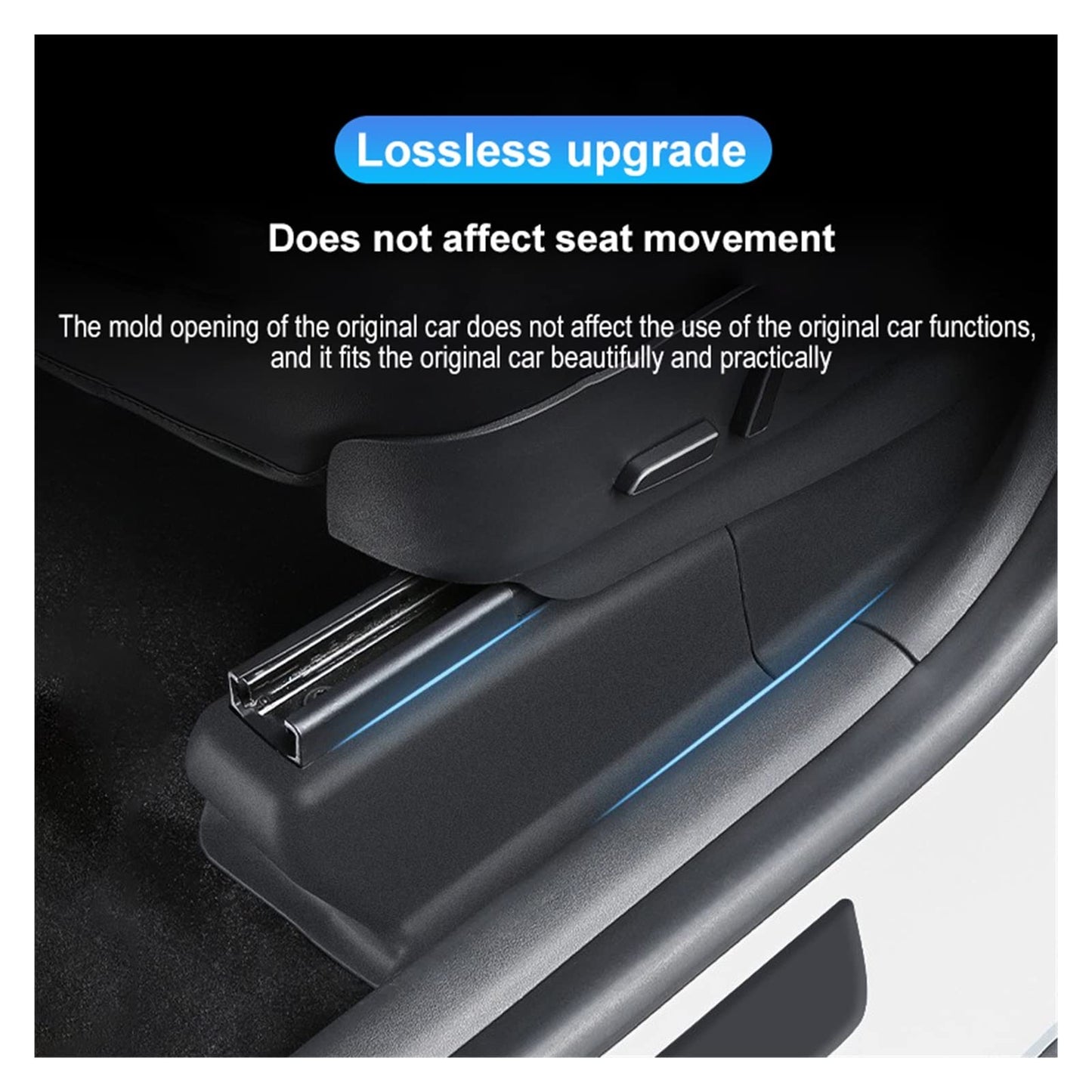 Evtesparts Model Y Seat Slide Rail Covers Seat Corner Guard Protector (7Pcs)