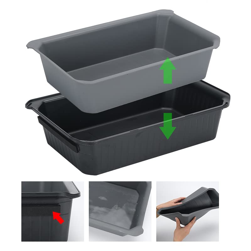 Tesla Model Y Under Seat Storage Box Double-Layer Hidden Organizer