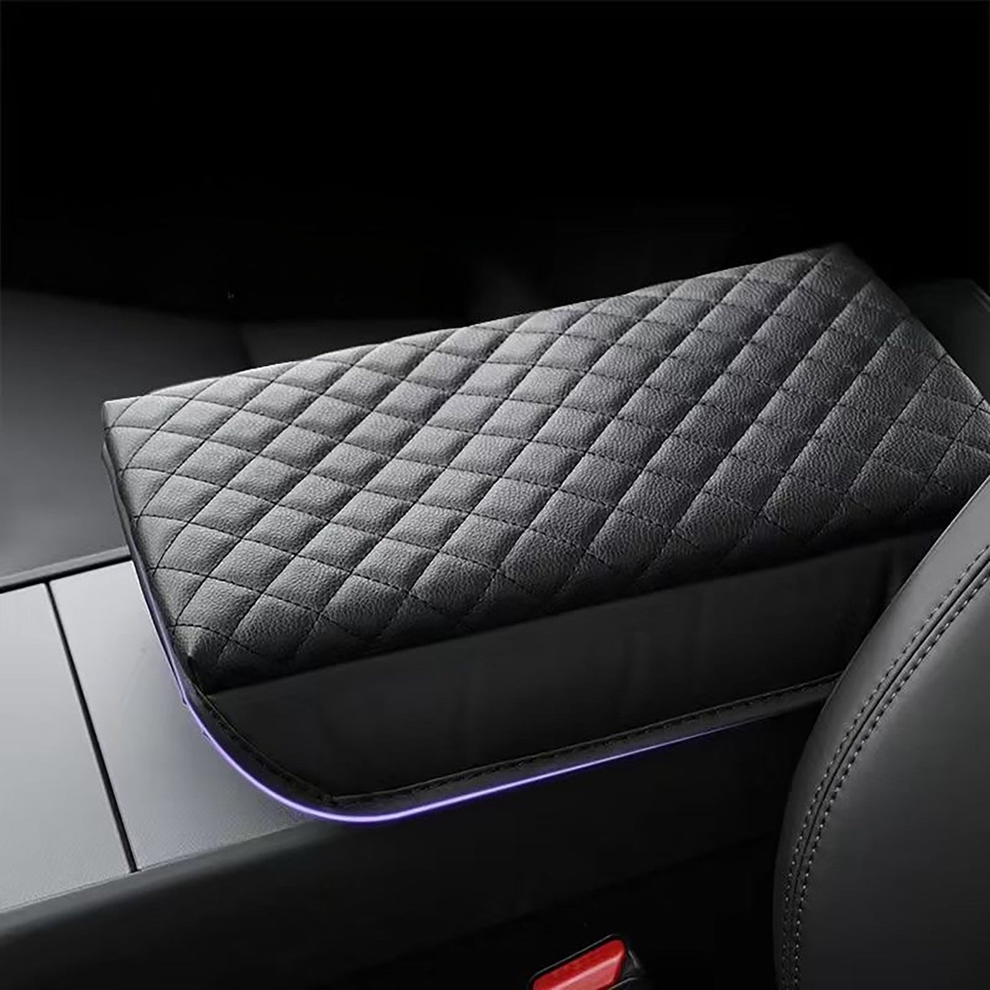 Evtesparts Leather Center Control Armrest Pads Cover For Tesla Model 3 Highland
