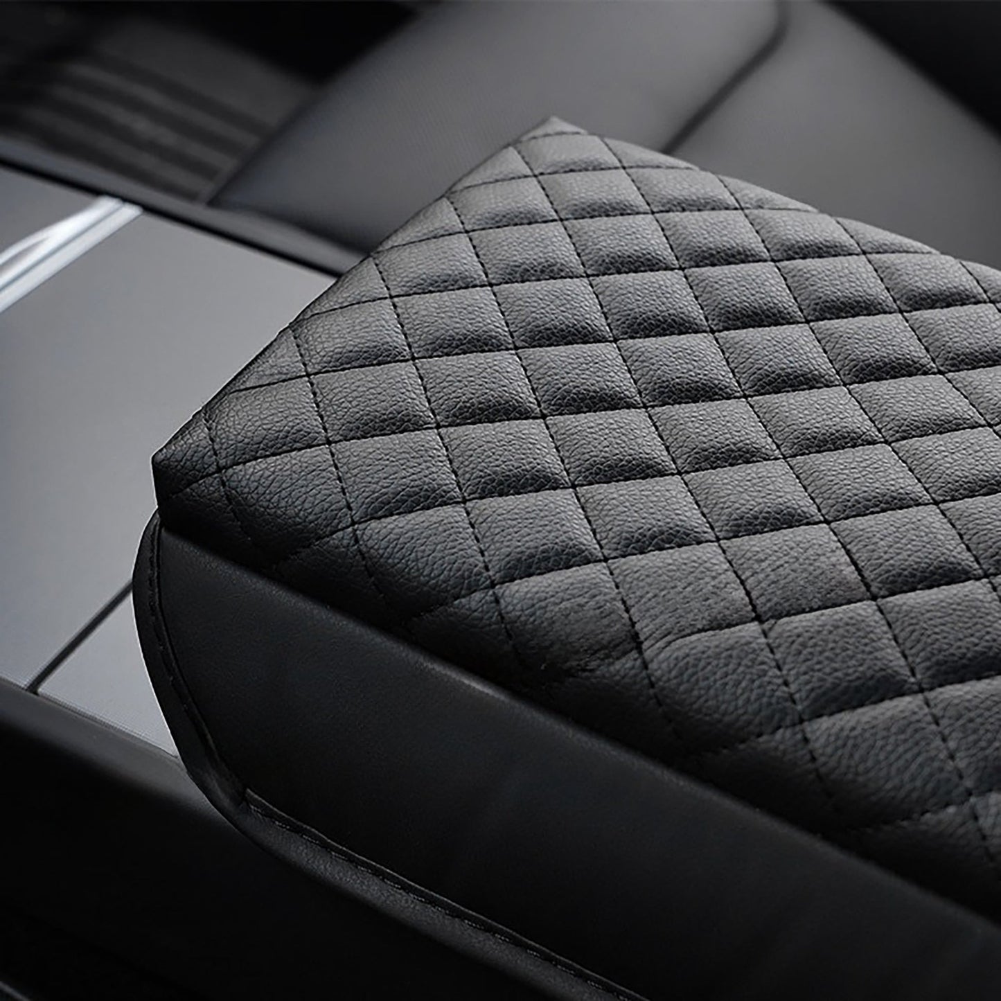 Evtesparts Leather Center Control Armrest Pads Cover For Tesla Model 3 Highland