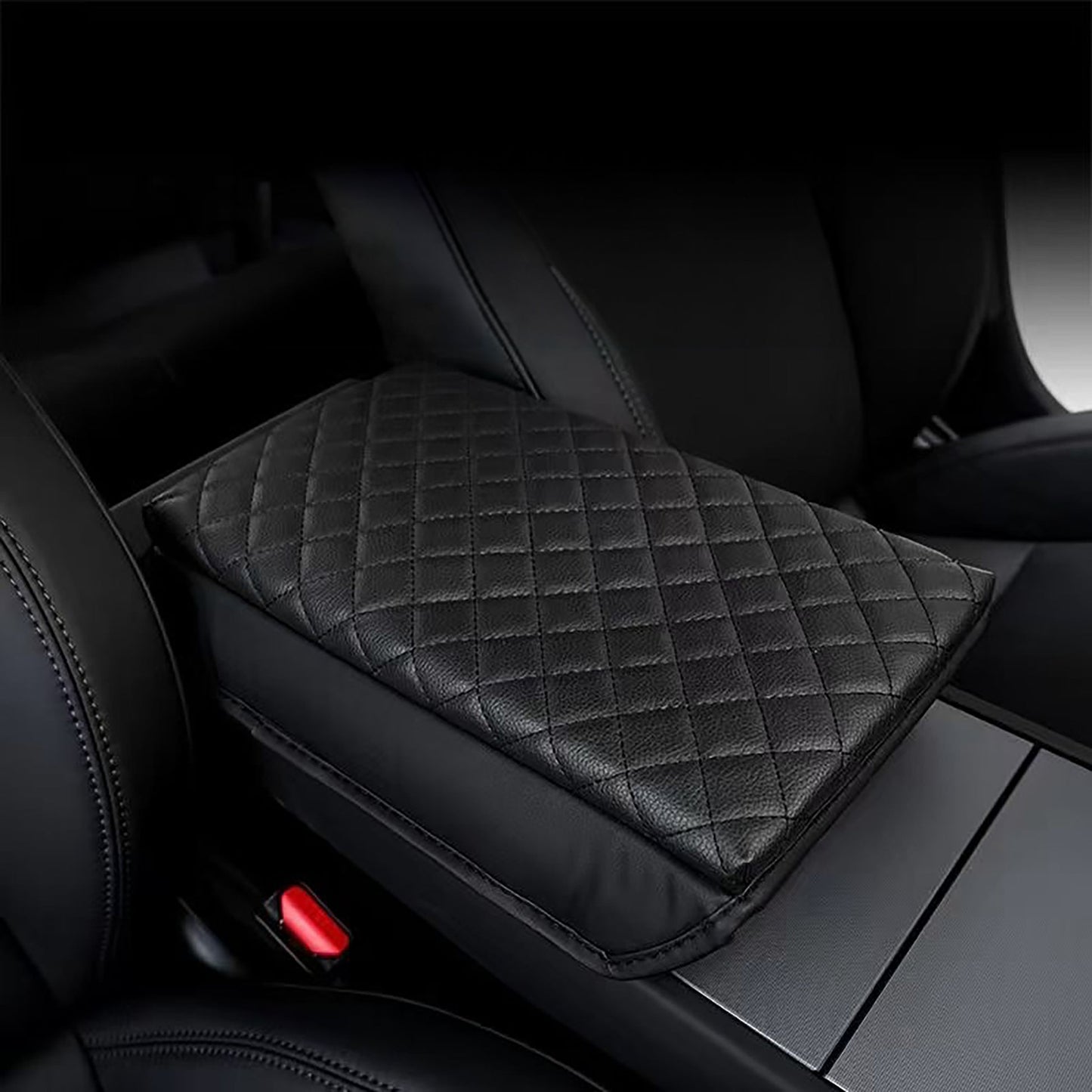 Evtesparts Leather Center Control Armrest Pads Cover For Tesla Model 3 Highland