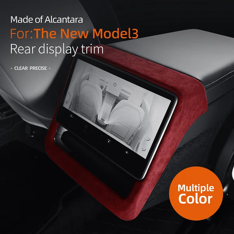 Evtesparts Tesla Model 3 Highland Alcantara Rear Screen Frame Cover