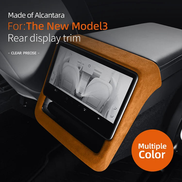 Evtesparts Tesla Model 3 Highland Alcantara Rear Screen Frame Cover