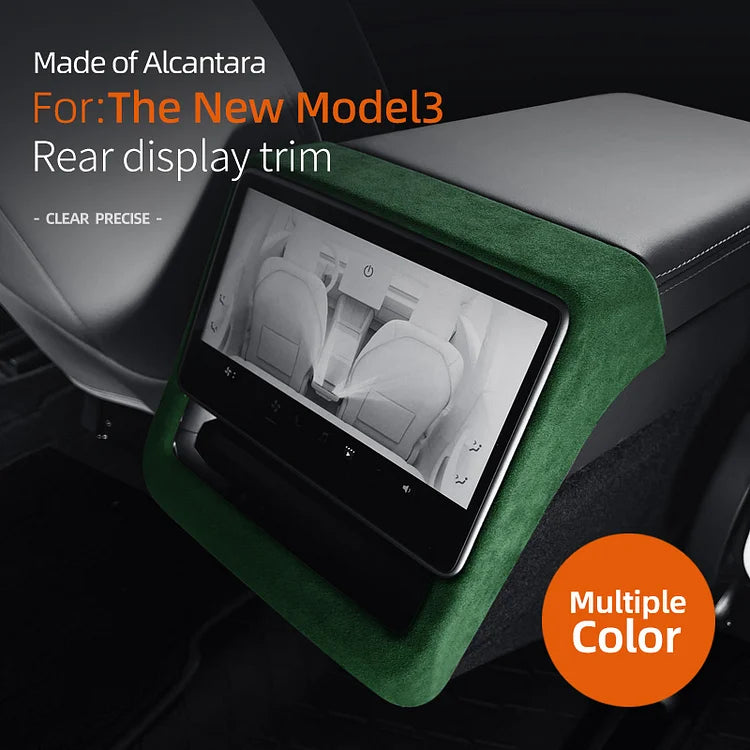 Evtesparts Tesla Model 3 Highland Alcantara Rear Screen Frame Cover