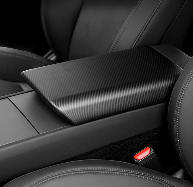 Tesla Model 3 Highland Carbon Fiber Armrest Box Cover Interior Accessories