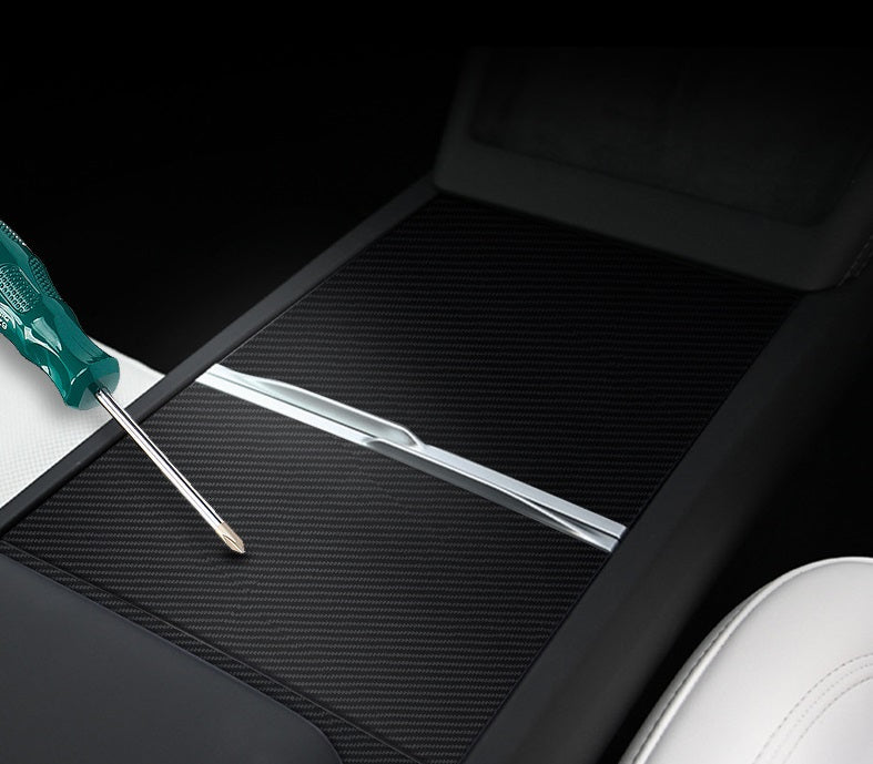Tesla Model 3 Highland Real Carbon Fiber Center Console Panel Wrap