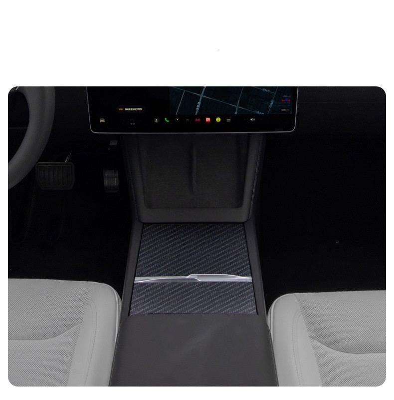 Tesla Model 3 Highland Real Carbon Fiber Center Console Panel Wrap