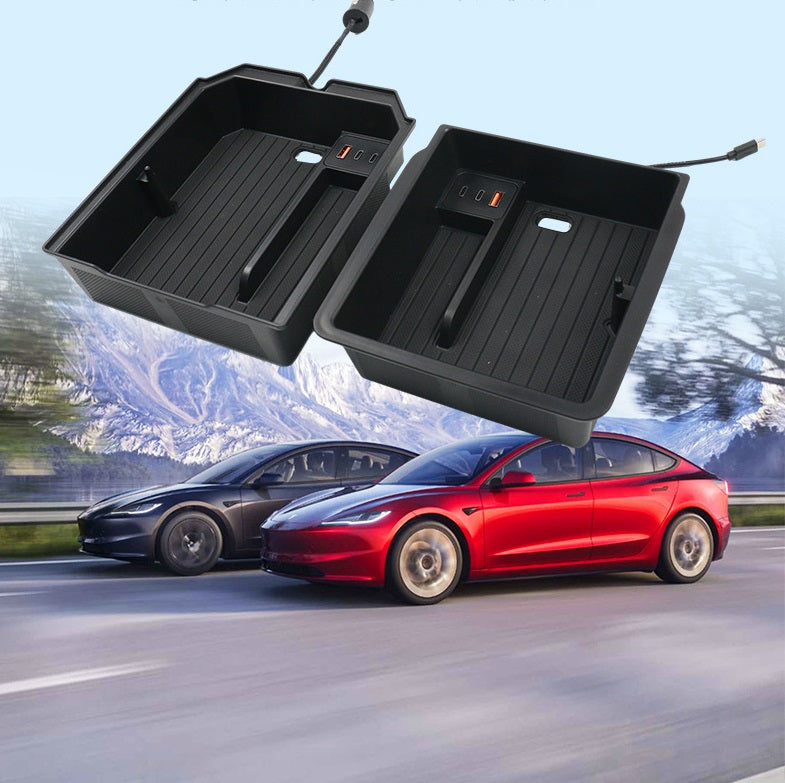 Tesla Model 3 Highland Central Control Storage Box With USB Docking Station