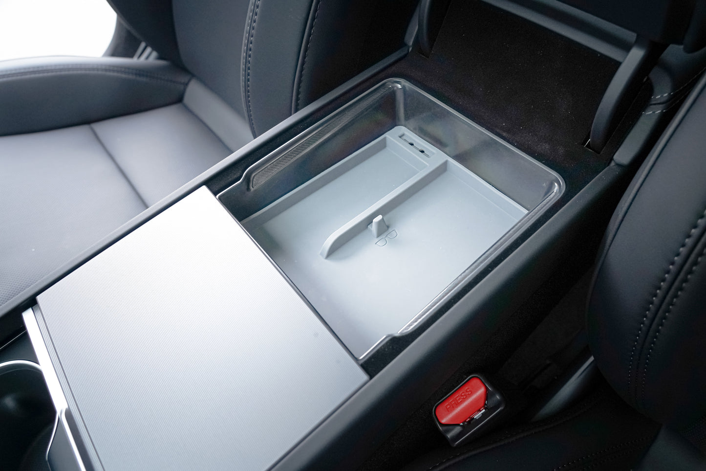 Tesla Model 3 Highland Center Console Organizer & Armrest Storage Box (Transparent Style)