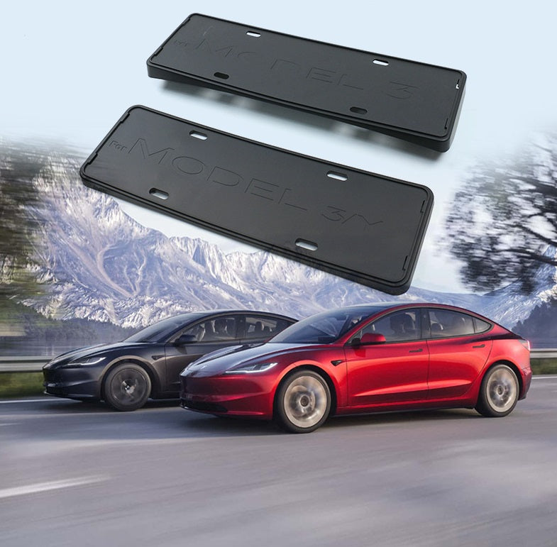 Tesla Model 3 Highland License Plate Frame Buckle Style