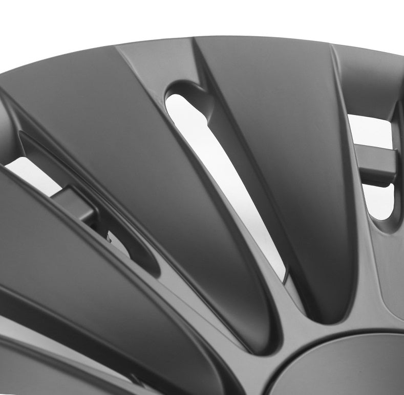 Evtesparts Model 3 Highland 18" Wheel Cover Matte Black Straight Style Hubcaps