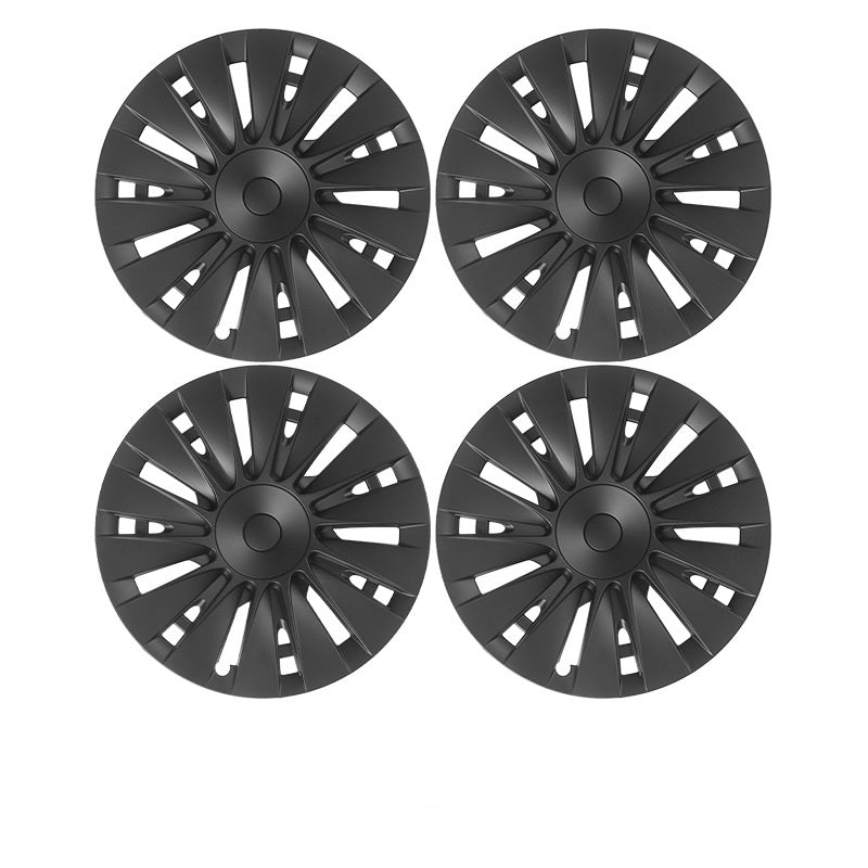 Evtesparts Model 3 Highland 18" Wheel Cover Matte Black Straight Style Hubcaps