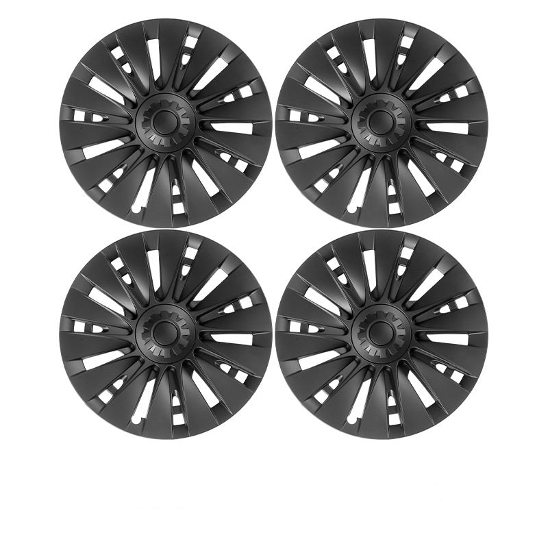 Evtesparts Model 3 Highland 18" Wheel Cover Matte Black Straight Style Hubcaps