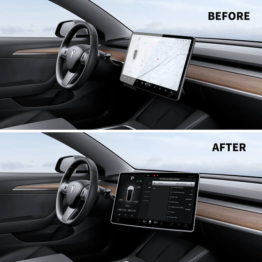 Tesla Model 3 Highland Screen Swivel Mount Center Console Rotating Bracket Kit