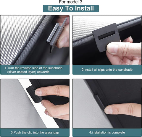 Tesla Model 3 Highland Sunroof Glass Roof Sunshade Set Of 2