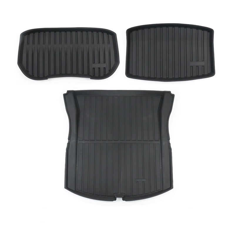 Tesla Model 3 Highland TPE Front & Rear Trunk Mats Waterproof Liners