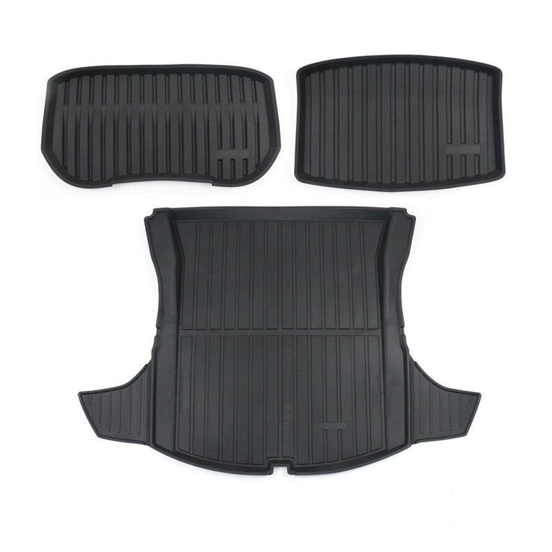 Tesla Model 3 Highland TPE Front & Rear Trunk Mats Waterproof Liners