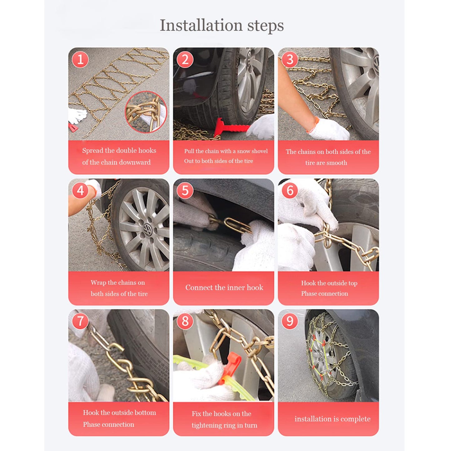 Tire Anti-Slip Snow Chains For Tesla Model 3 Model Y Model X Model S
