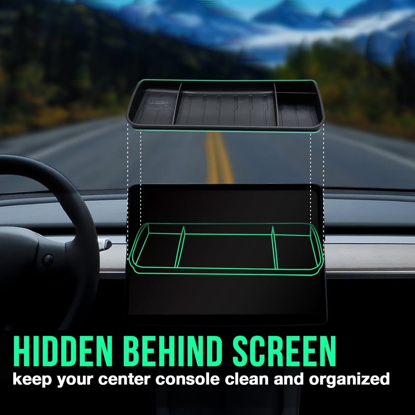 Model 3/Y Dashboard Hidden Storage Box ETC Organizer Tray