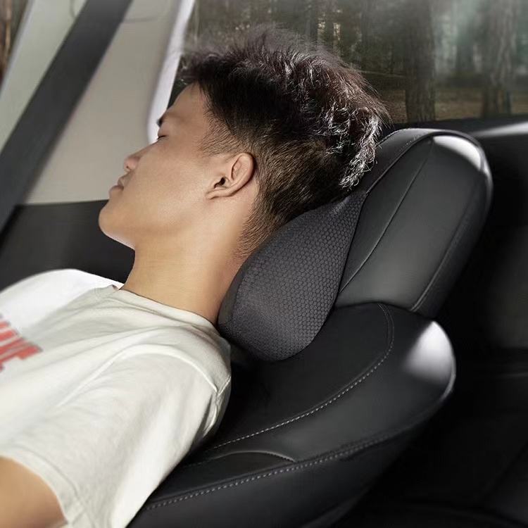 Tesla Model 3 Y Suede Headrest Pillow Interior Accessories