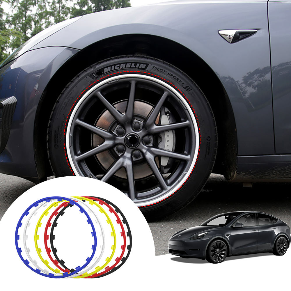 Tesla Model 3/Y Wheel Rim Protector Ring Hub Anti Scratch Strip (4pcs)