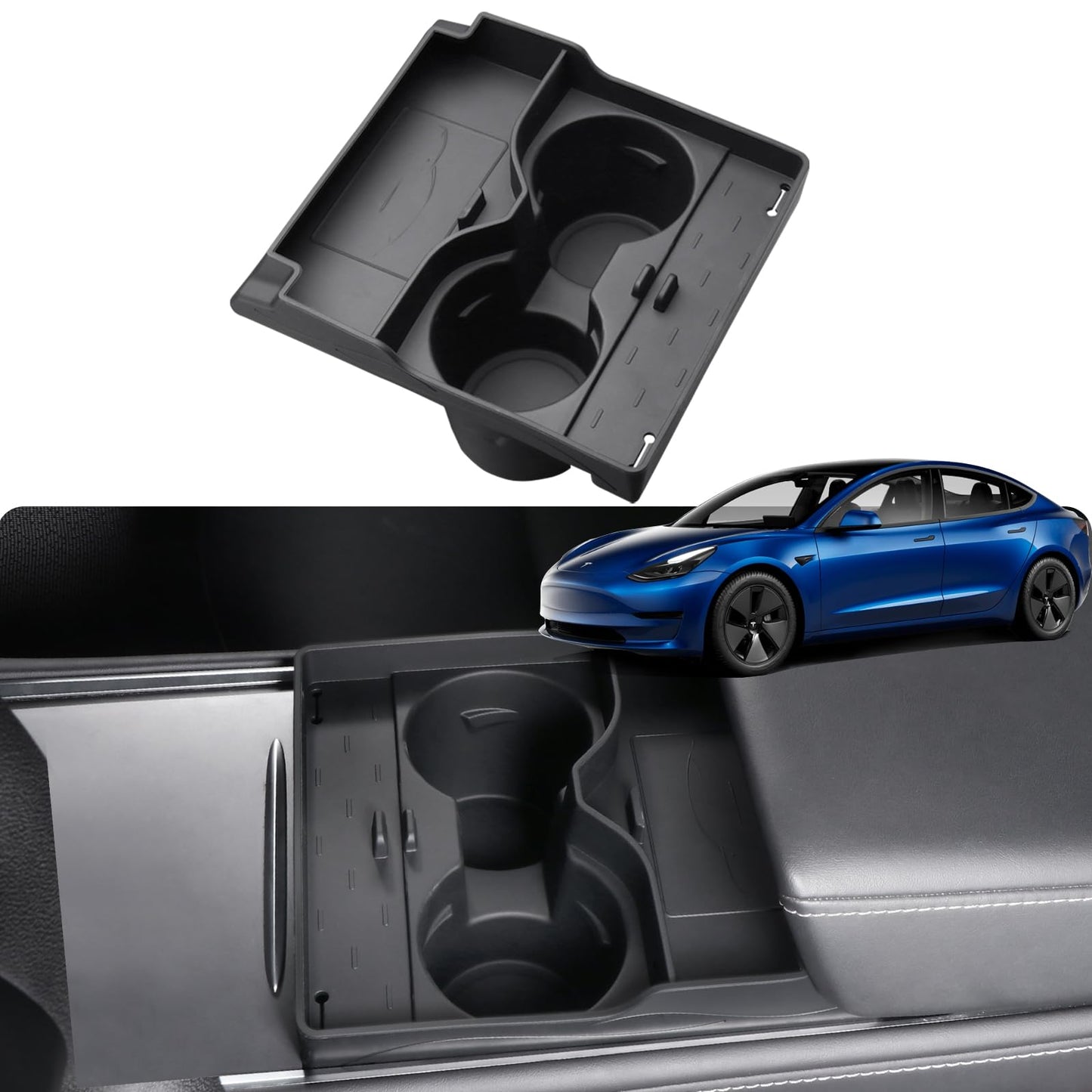 Tesla Model Y/3 Center Console Cup Holder Insert 2021-2023