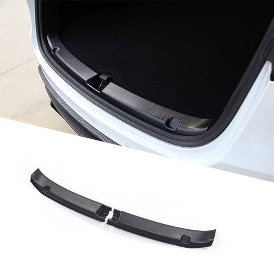 Tesla Model Y Carbon Fiber Trunk Bumper Protector Guard 2Pcs