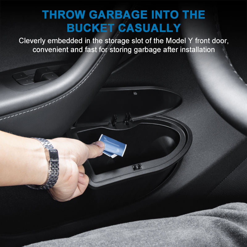 Tesla Model Y Front Door Trash Can Storage Box Set Of 2