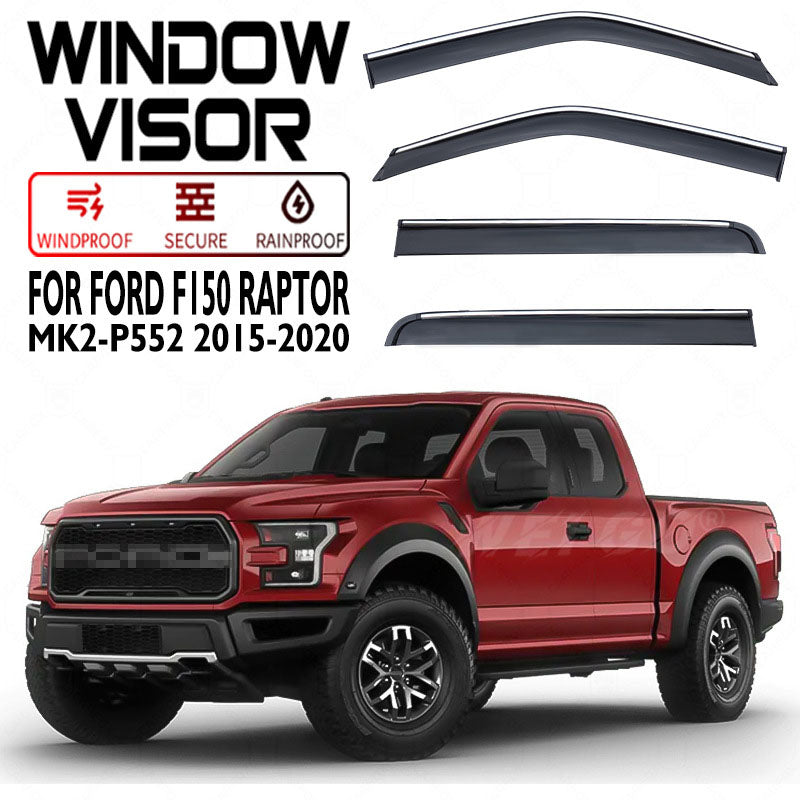 Window Visors Rain Guards For Ford F150 Raptor
