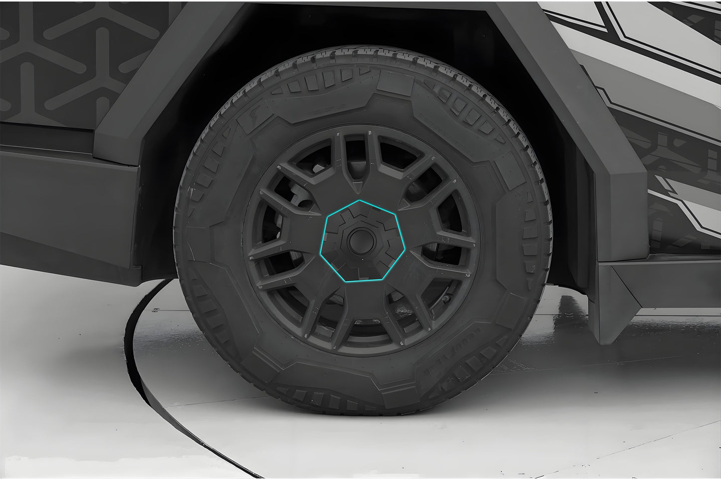 Cybertruck Wheel Center Cap Lug Nut Covers Prism Style